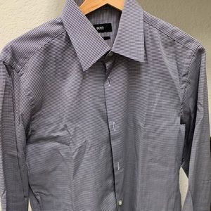 Hugo Boss Dress Shirt - Black Patterned